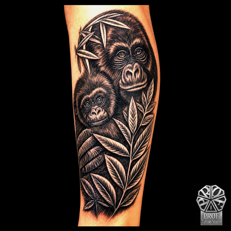 Black and shading tattoos